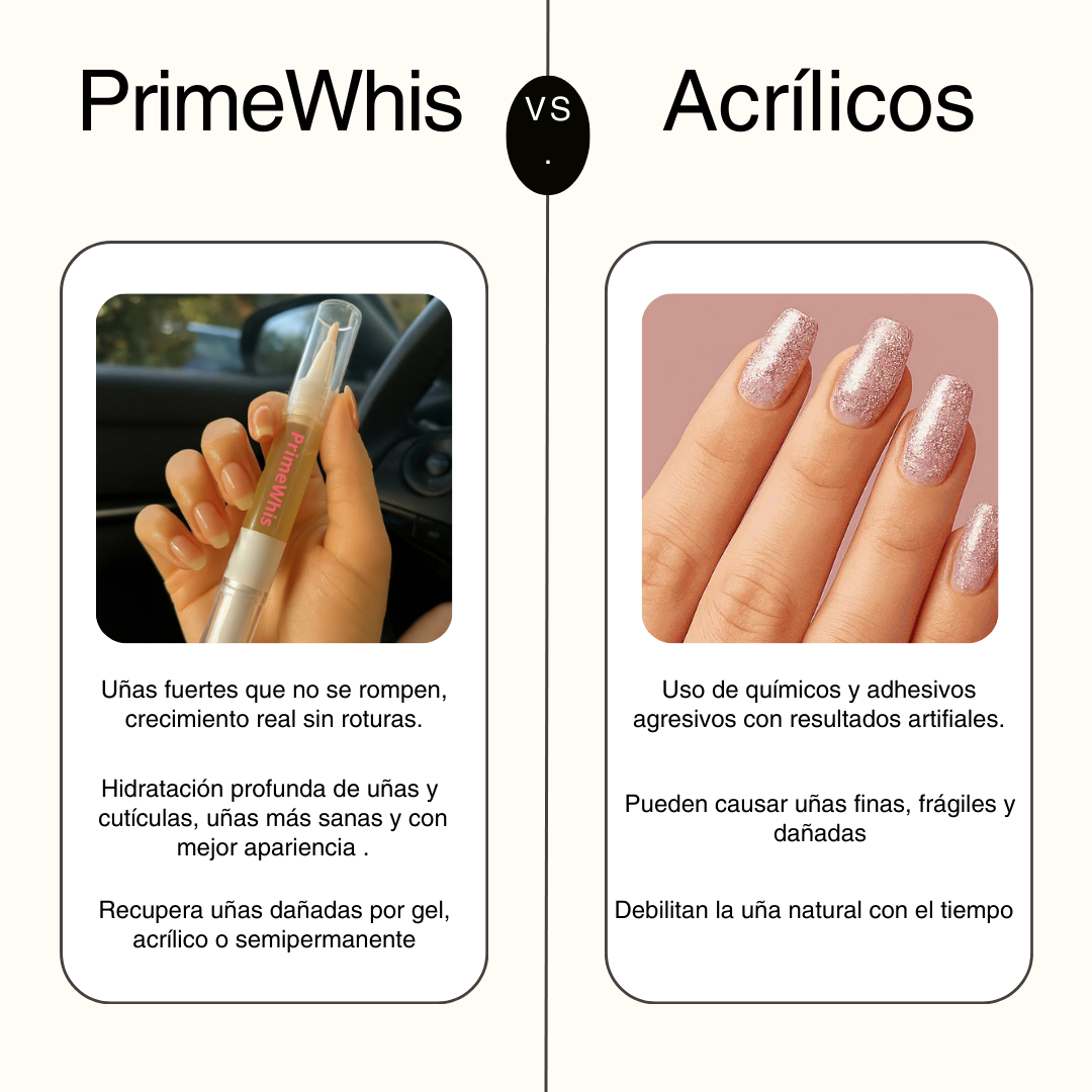 Aceite PrimeWhis para el crecimiento de uñas