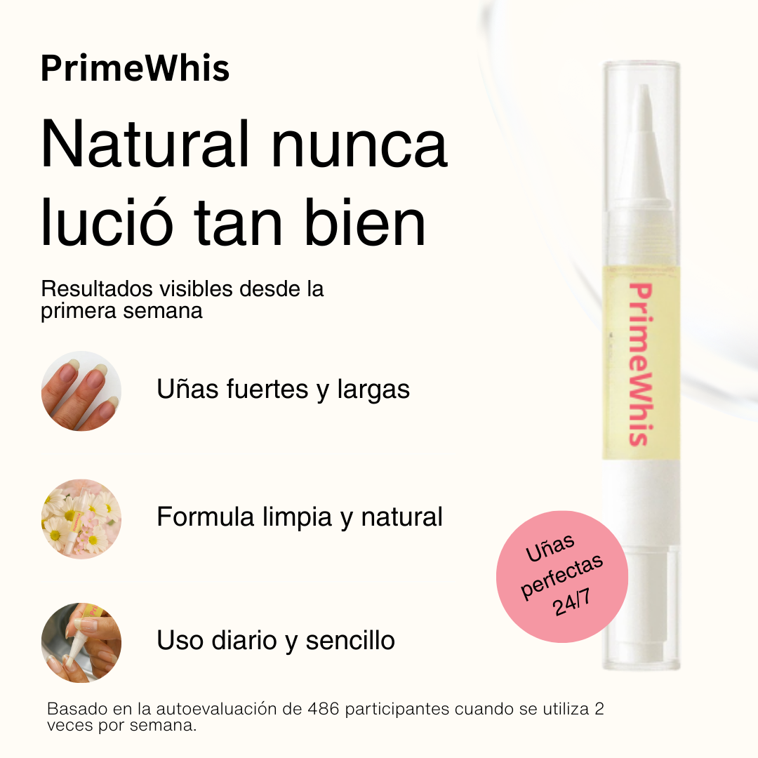 Aceite PrimeWhis para el crecimiento de uñas